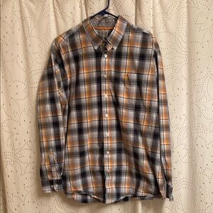 Cinch Black and Gray Casual Button Down Shirt